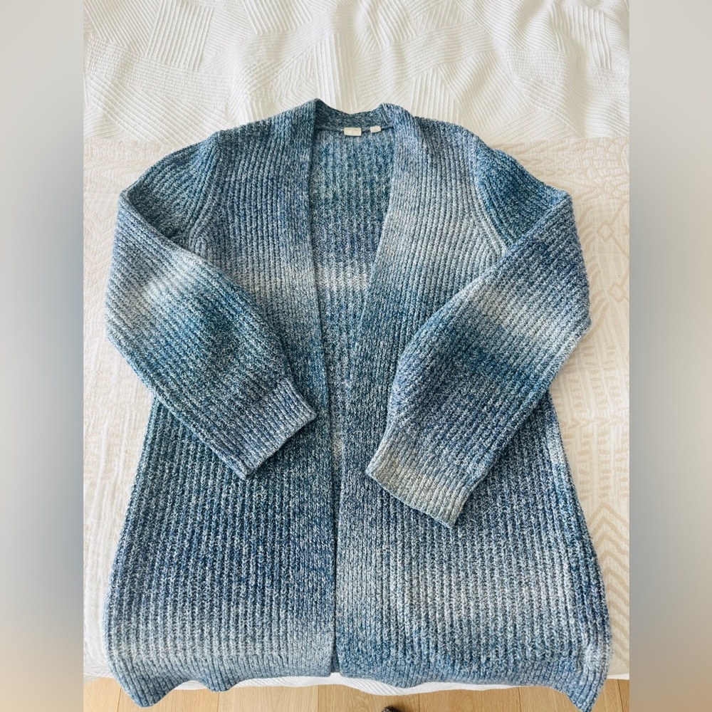 GAP Blue Ombre Ribbed Open-Front Cardigan - Picture 4 of 4